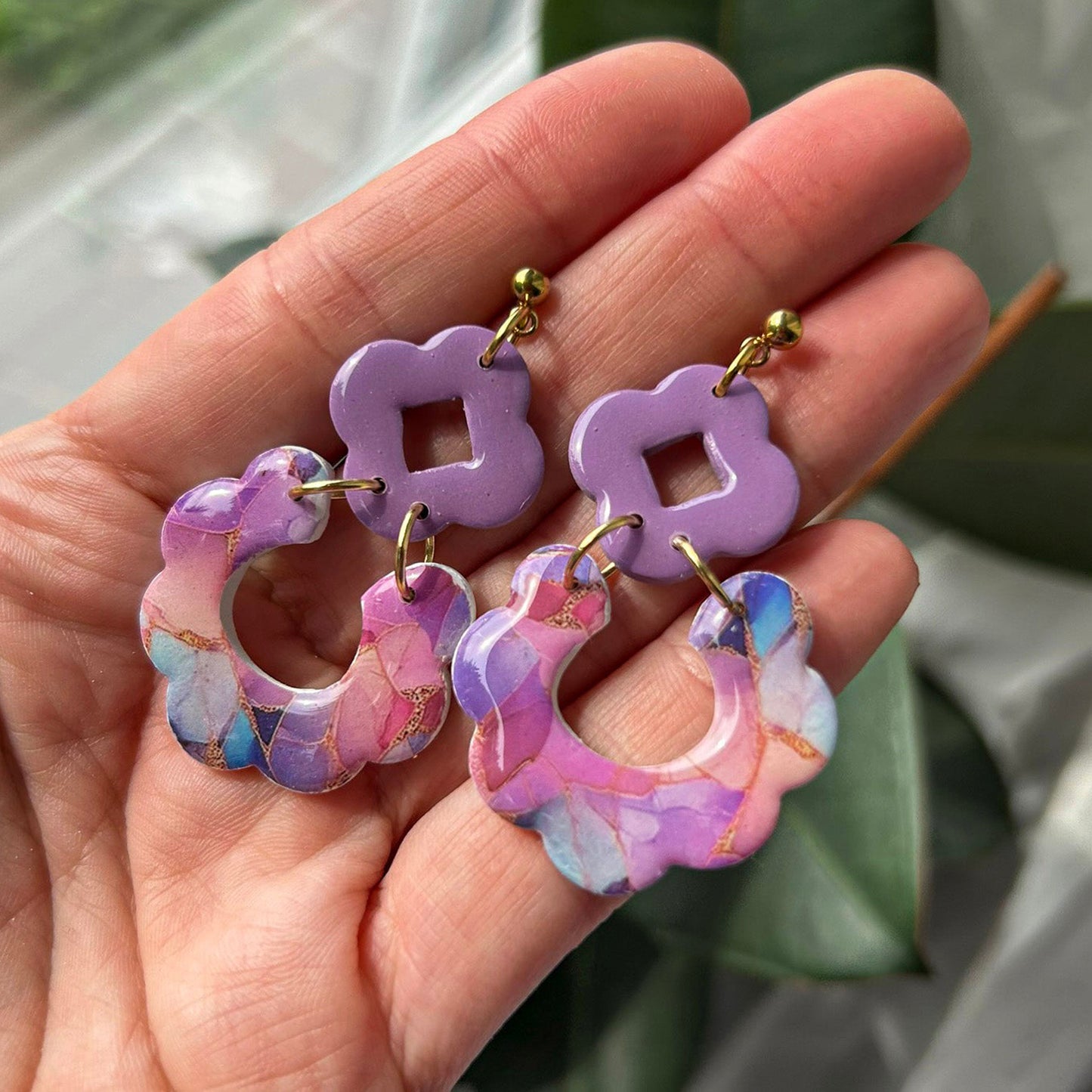 Lilac Mosaic - Ohrringe