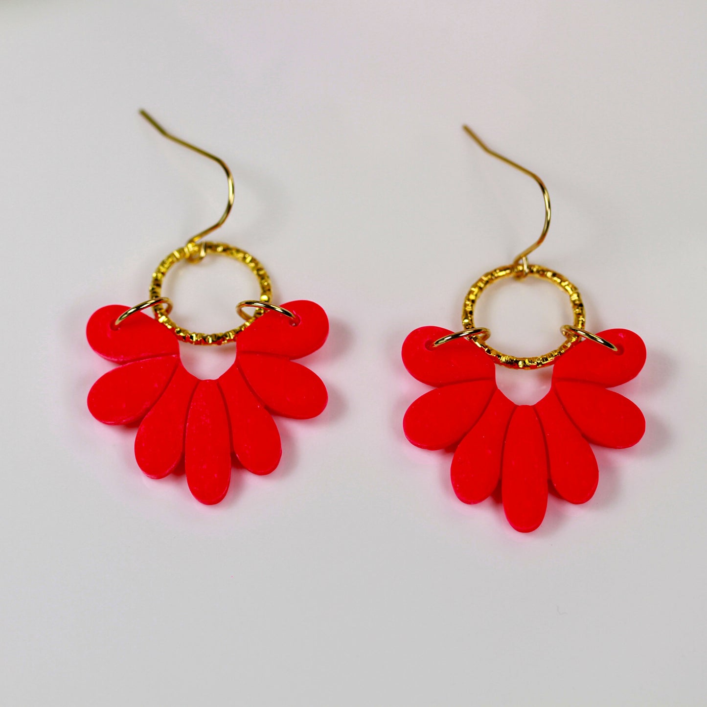 Coral Bloom Fan – Gold - Ohrringe