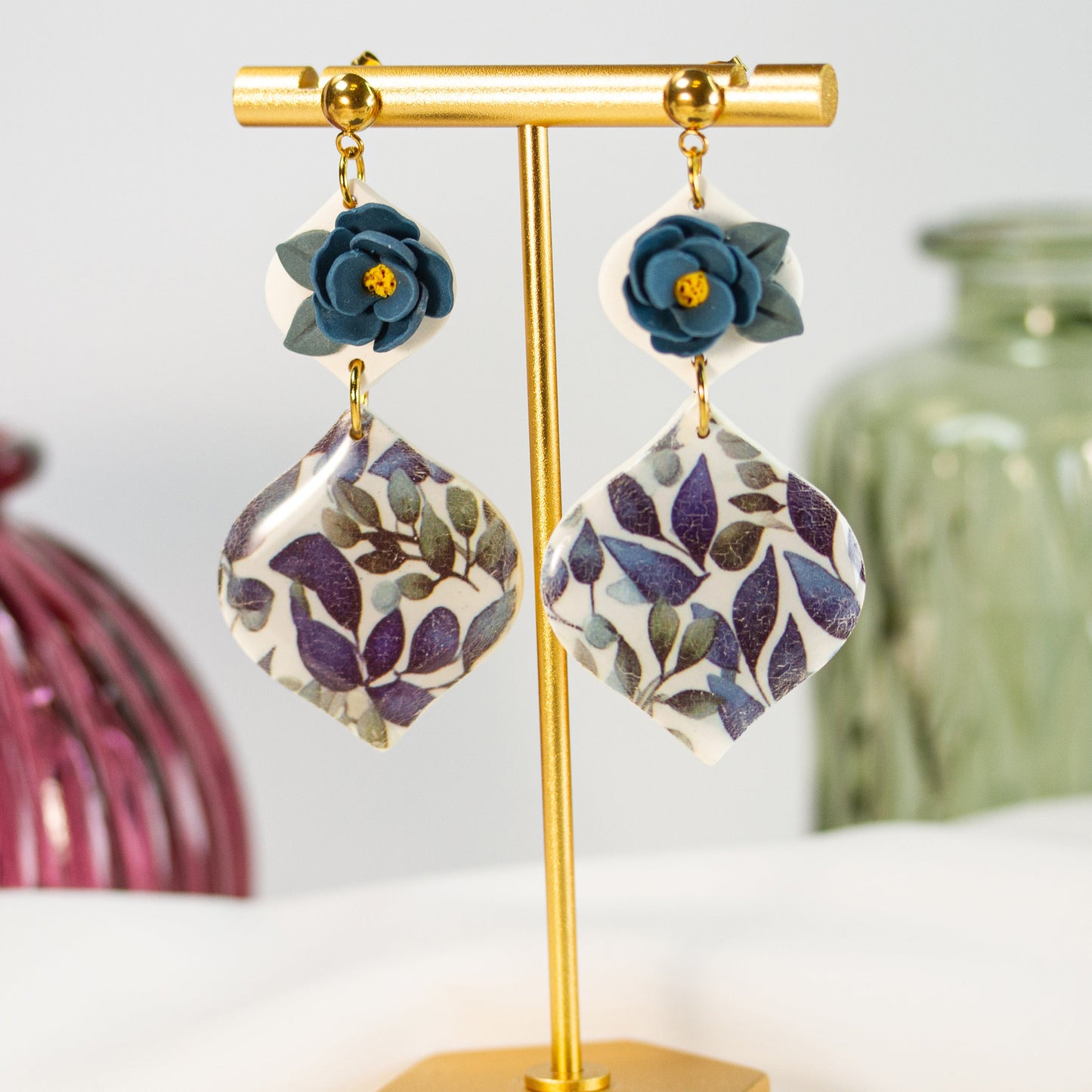 Midnight Bloom – Statement Ohrringe