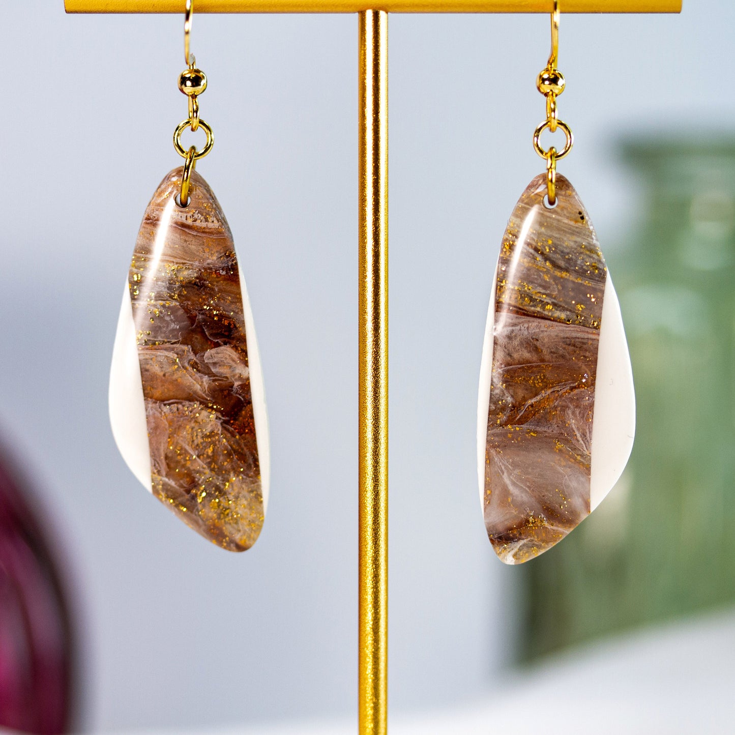 Ivory Mocha Dangles – Ohrringe