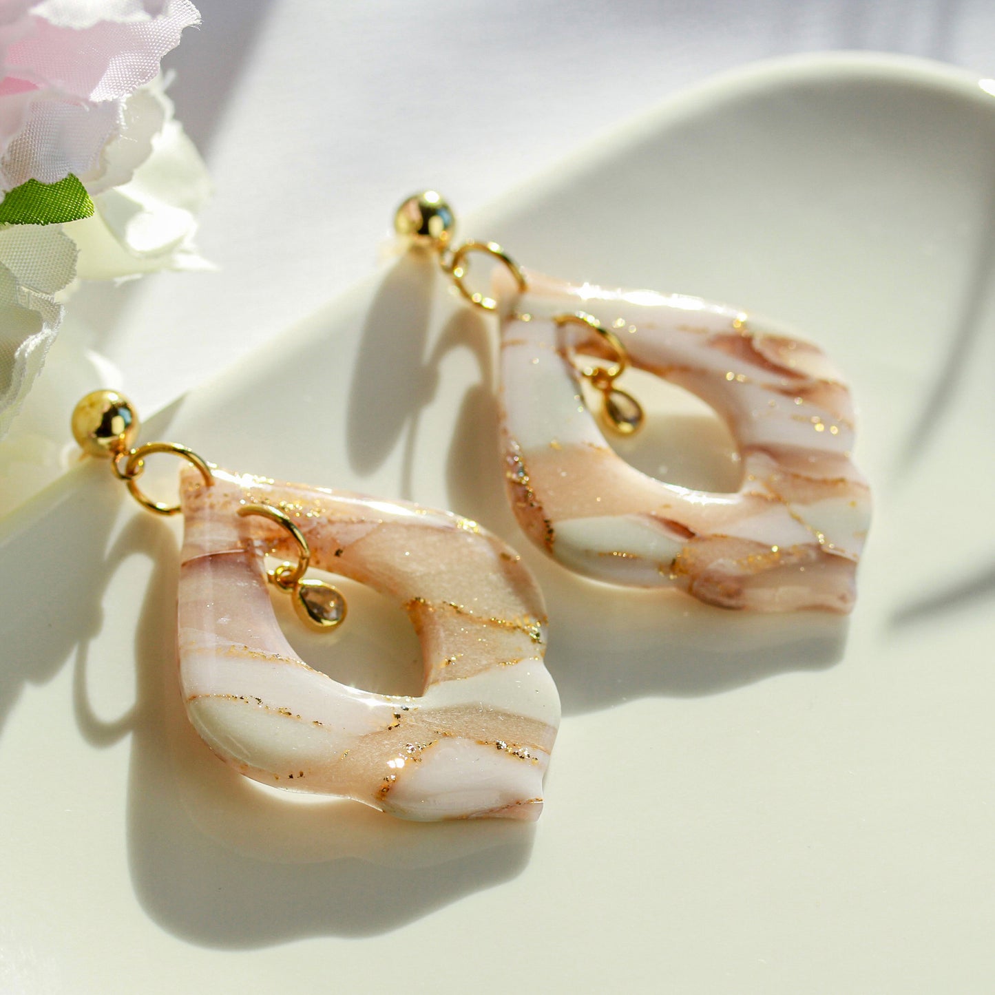 Nude Crystal Bloom – Ohrringe