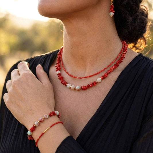 Coral Bloom Layering – Schmuckset