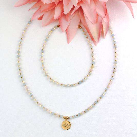Morganite Soft Duo – Schmuckset