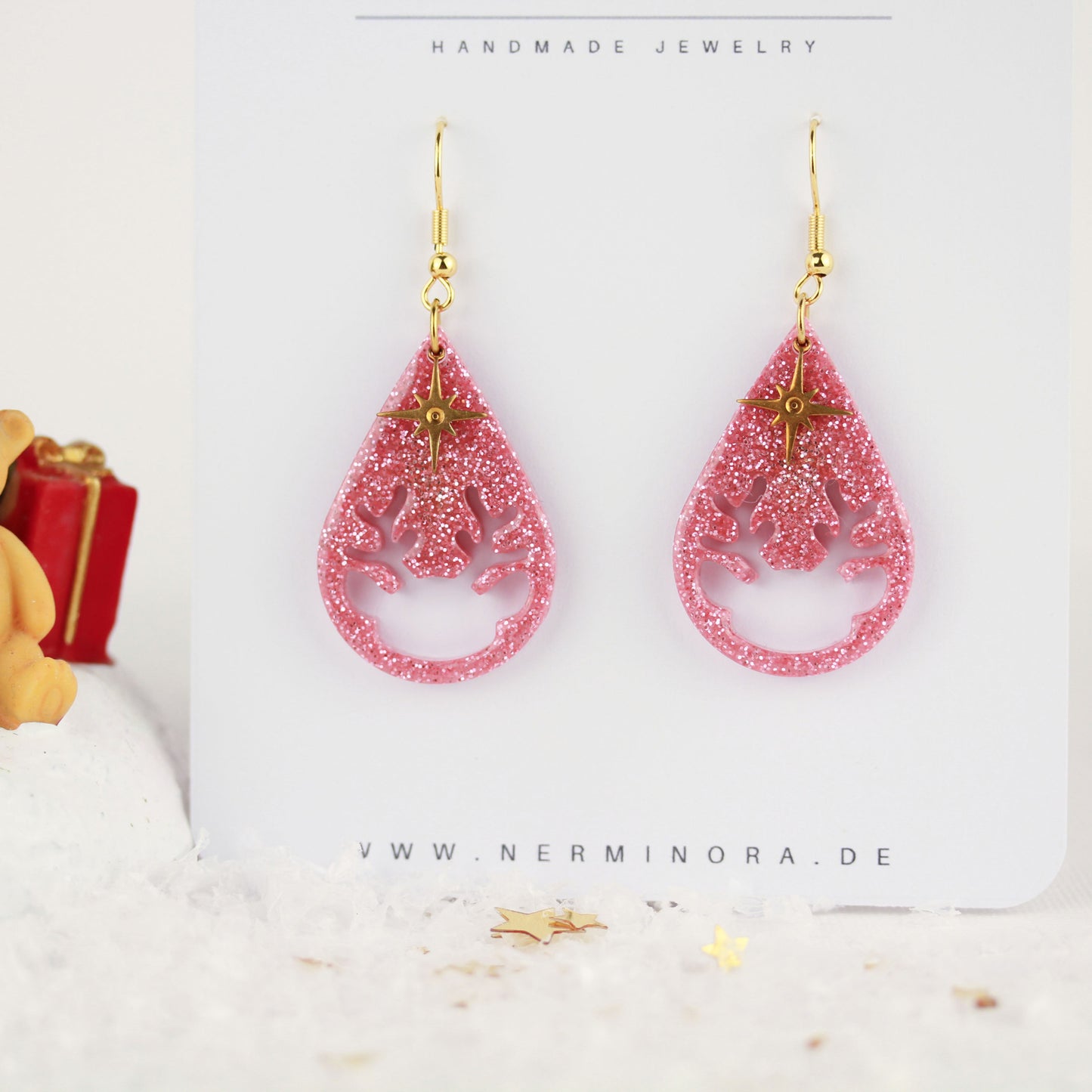 Festive Mix – Weihnachtsohrringe mit festlichem Glitzer