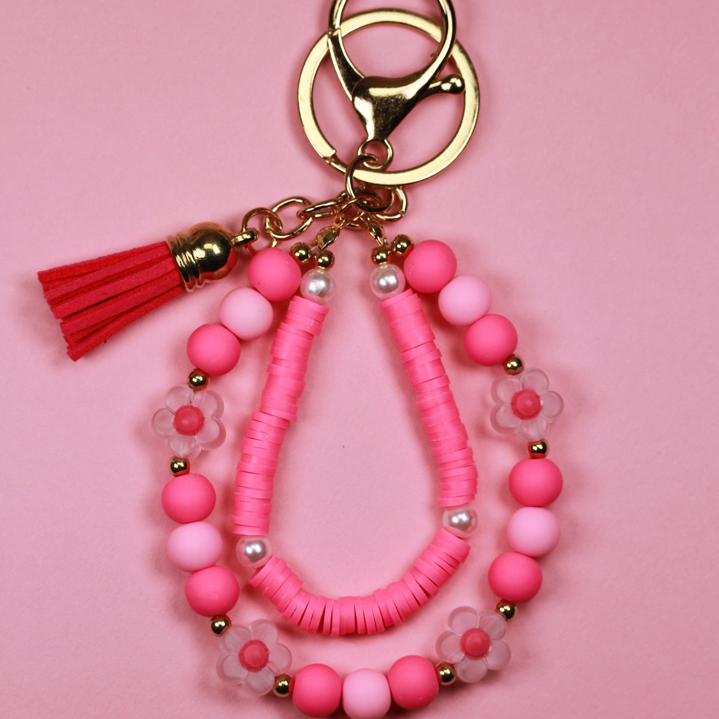 Happy Pink – Pinker Bag Charm mit verspielten Details