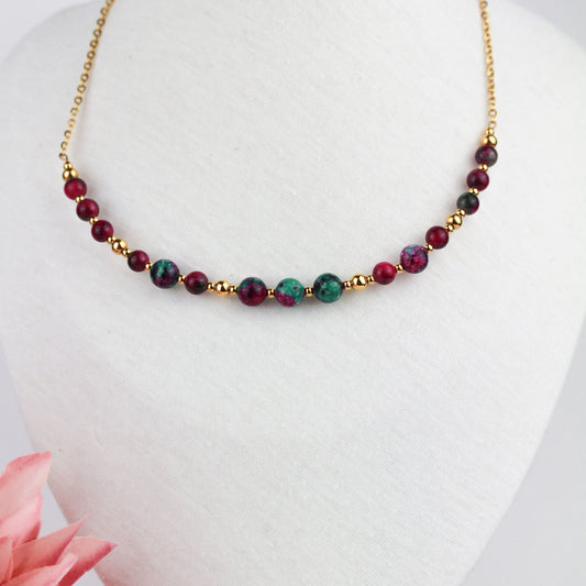 Zoisite Glow – Halskette