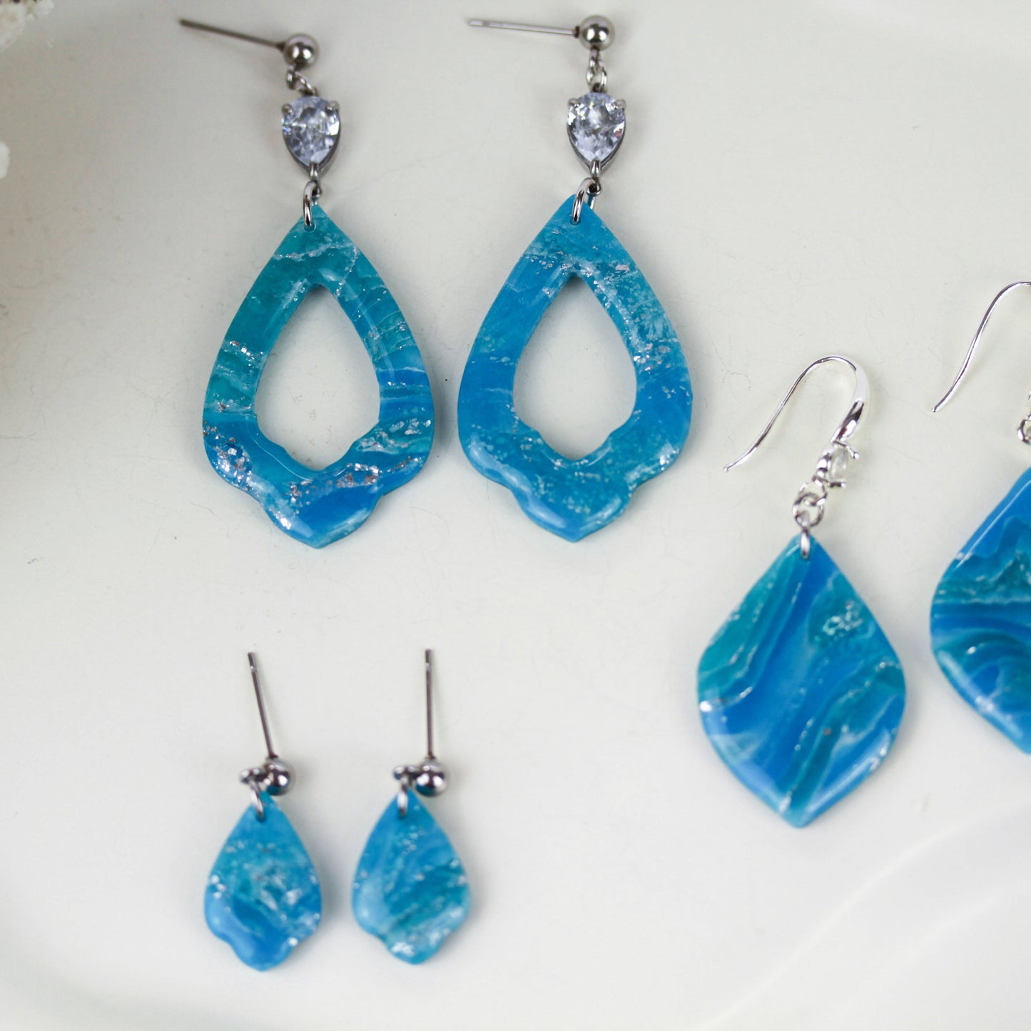 Blue Silver Swing – Ohrringe