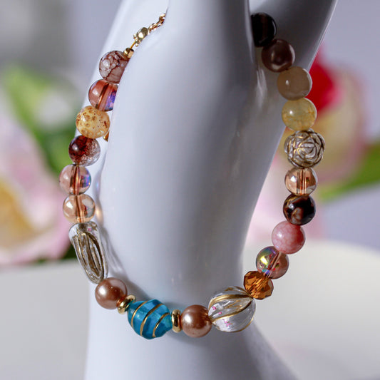 Golden Crystal Glow – Armband