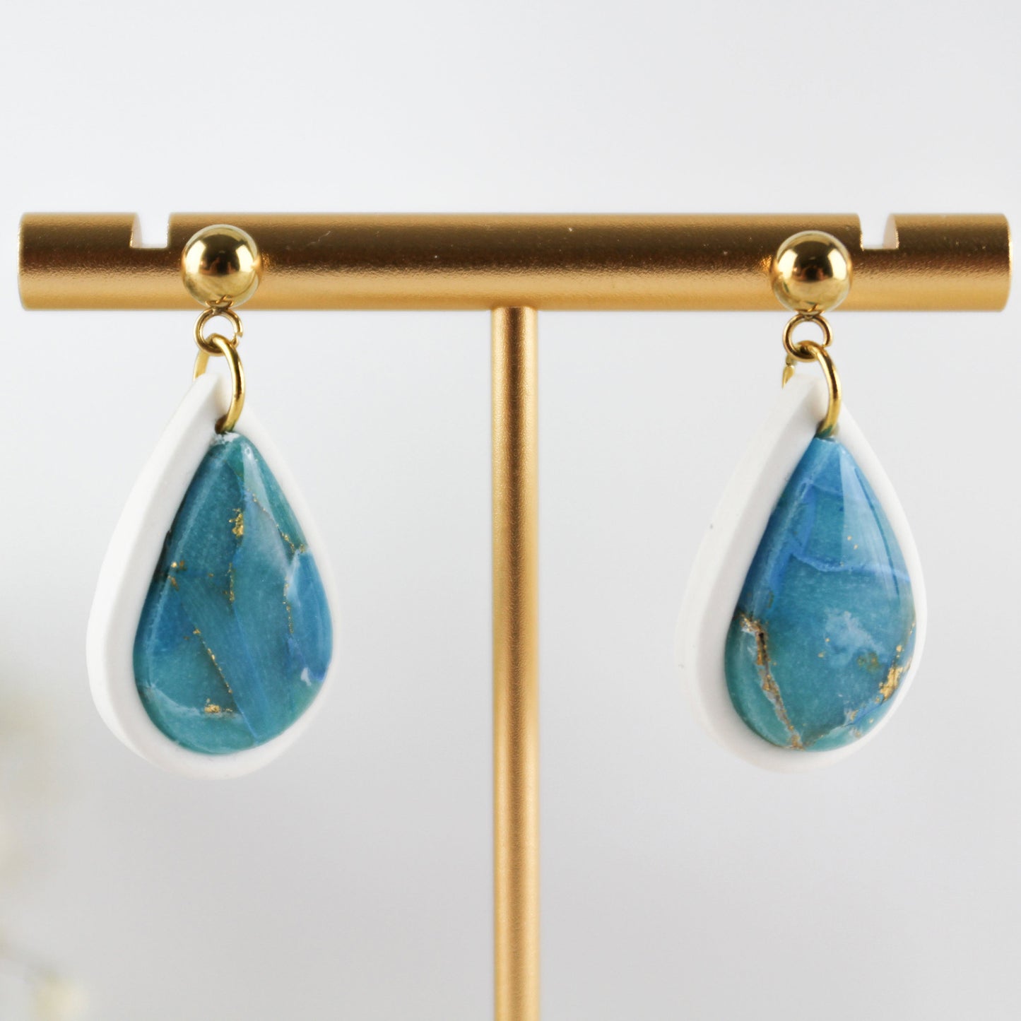 Aqua Marble Glow – Ohrringe