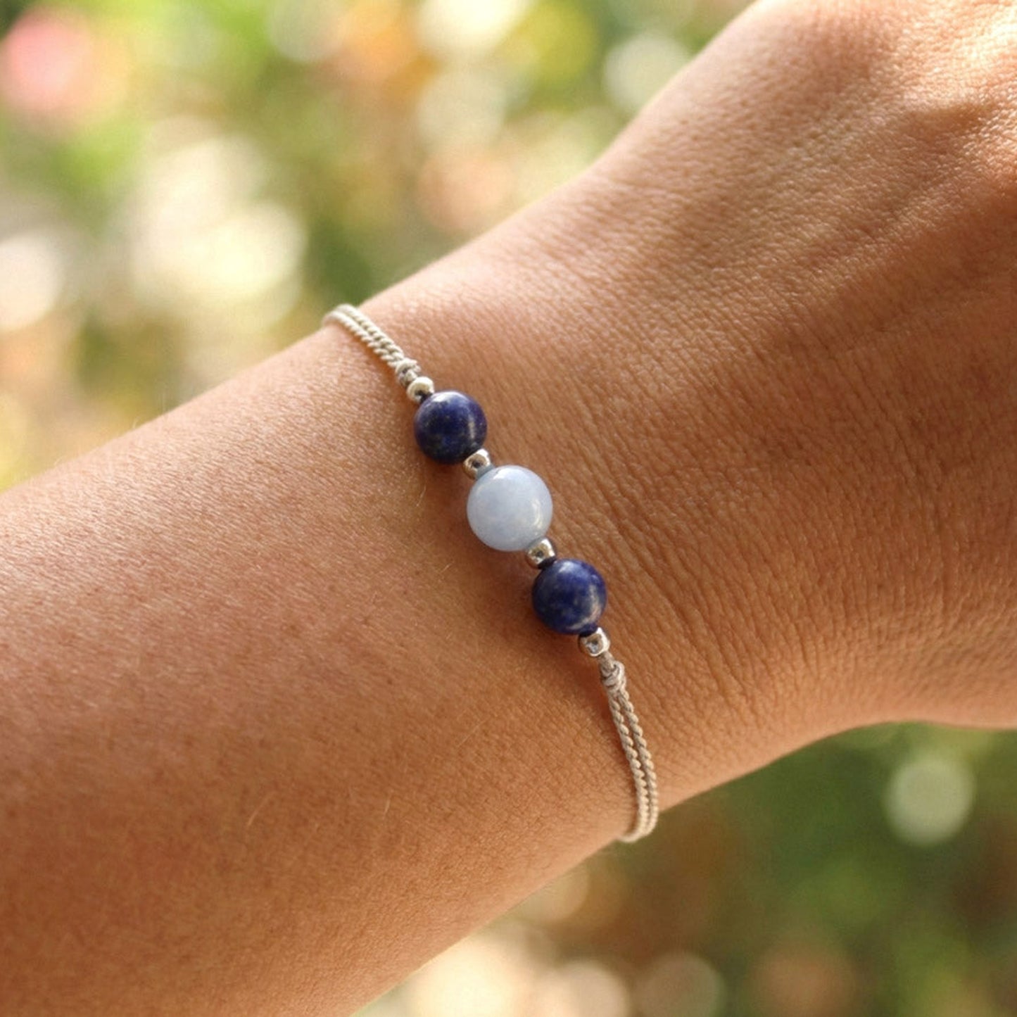Skystone Line – Armband mit Lapislazuli & Aquamarin