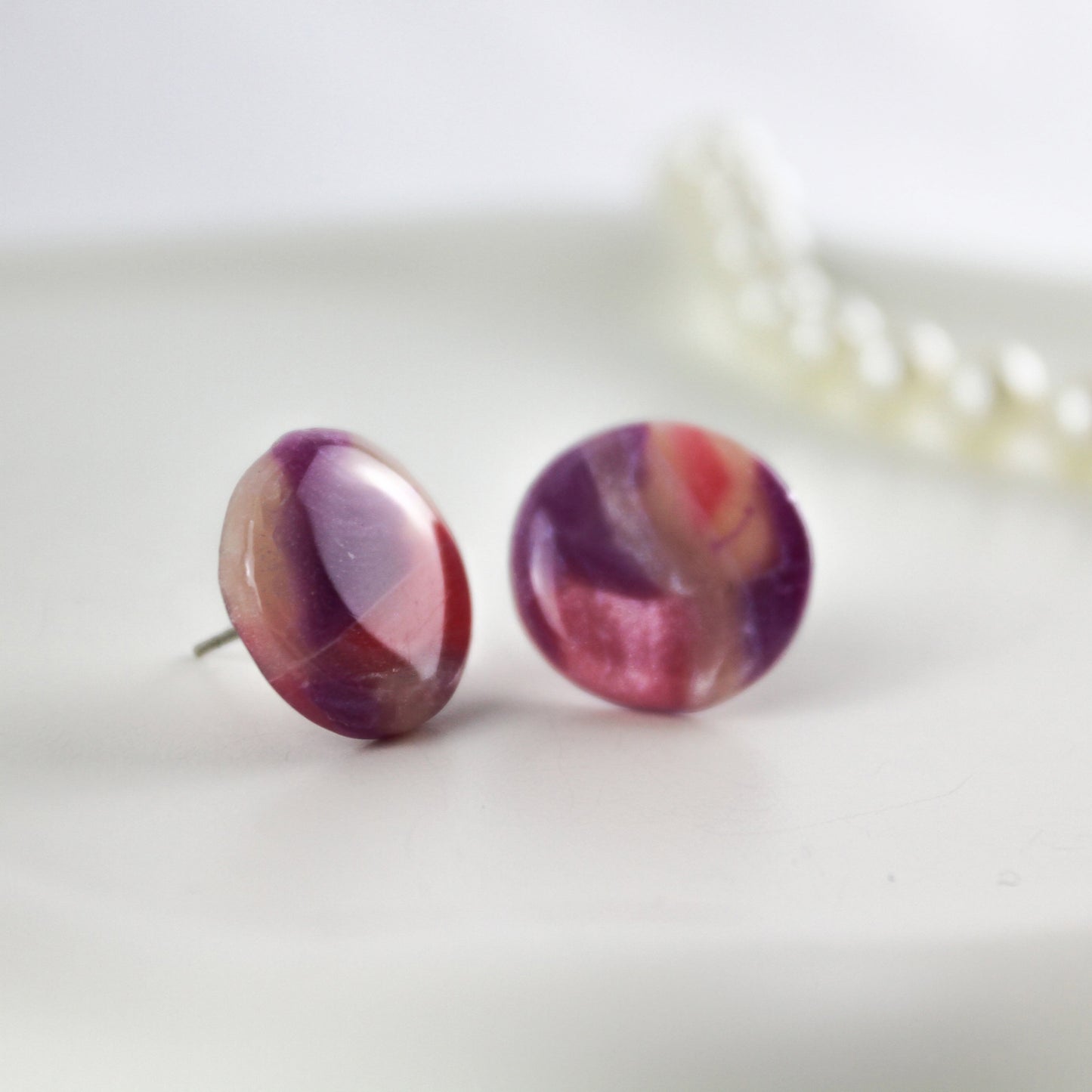 Lilac Rose Marble – Ohrringe