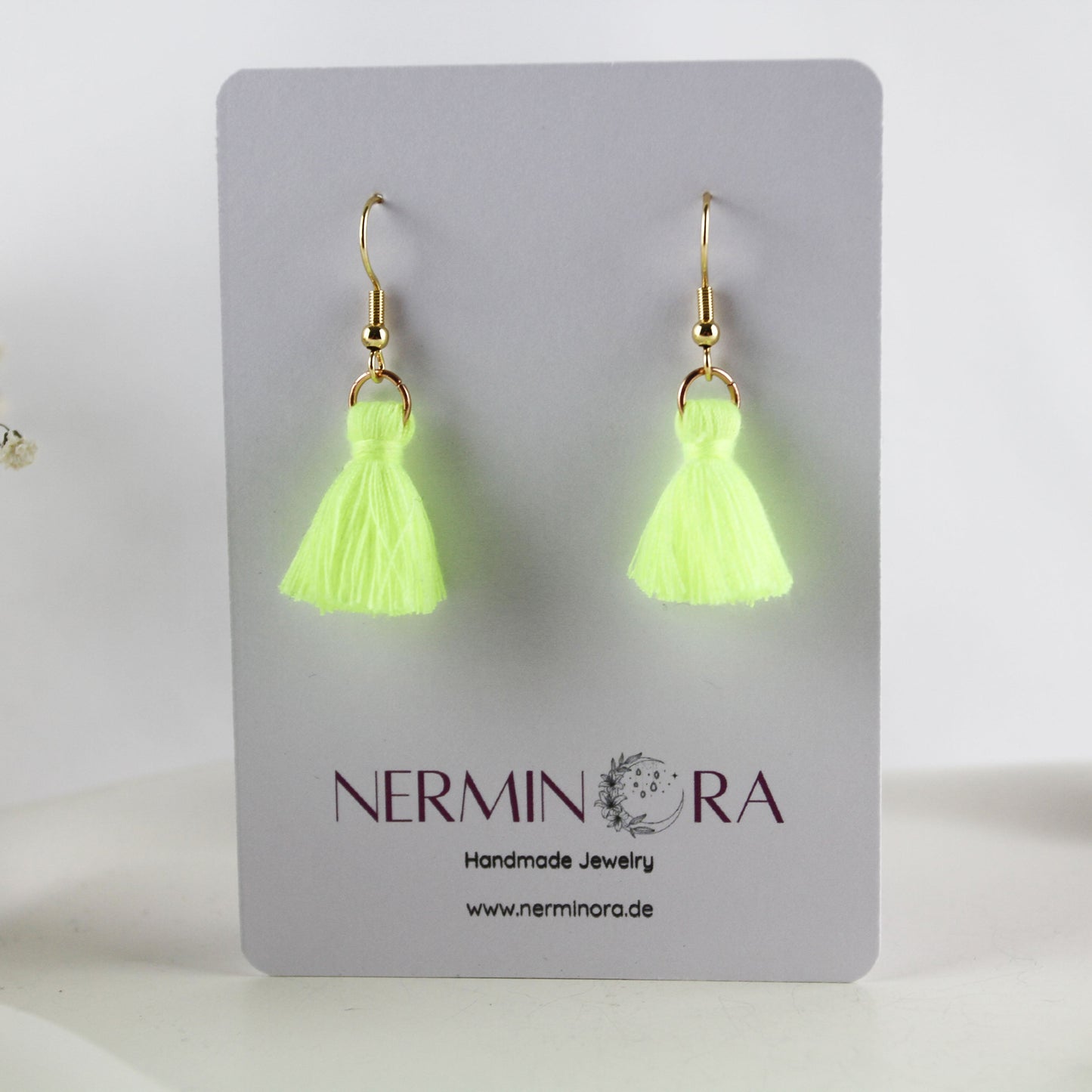 Neon Yellow Tassels - Ohrringe