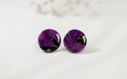 Lilac Noir Marble - Ohrringe