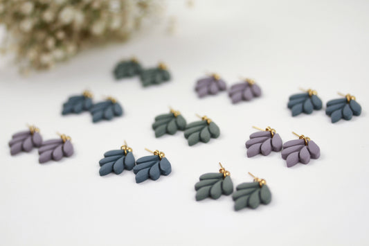 Kleine Blatt Ohrringe – Handgefertigte Polymer Clay Statement Ohrringe | Dewlight
