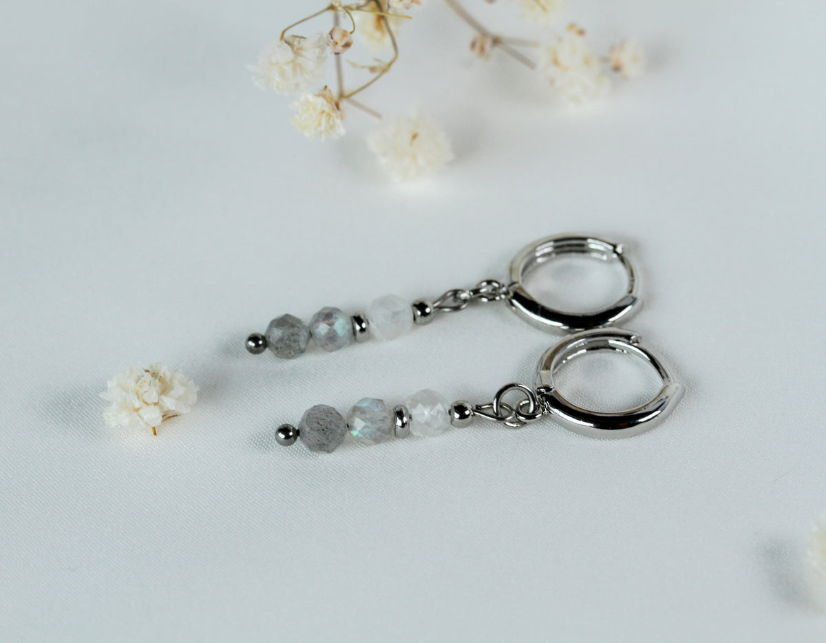 Nordic Aurora – Schmuckset mit Labradorit und Blauem Mondstein