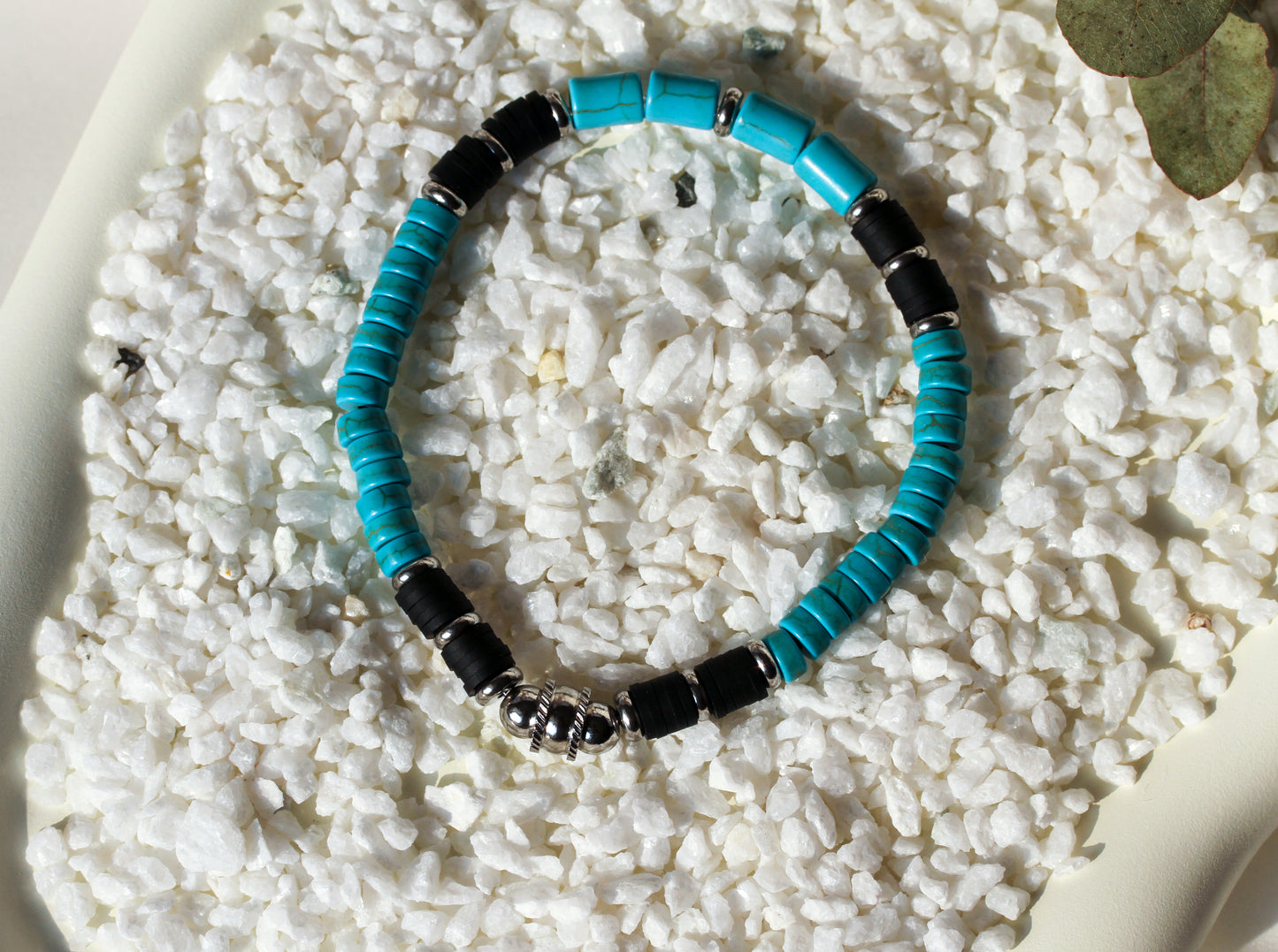 Ares Black – Herrenarmband in Türkis und Schwarz
