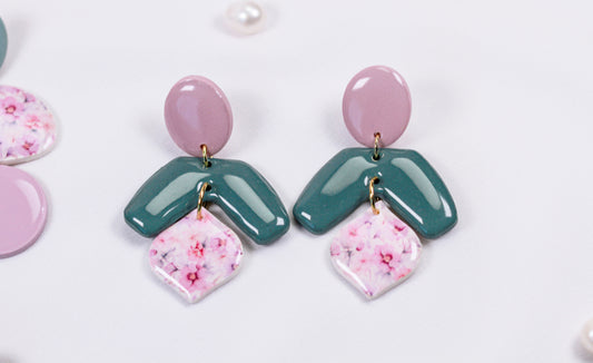 Blush Garden Curve -Ohrringe