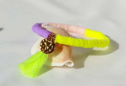 Neon Bloom Tassel - Armband