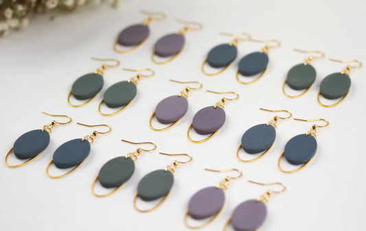 Ovale Polymer Clay Ohrringe – Statement Schmuck | Dewlight Kollektion