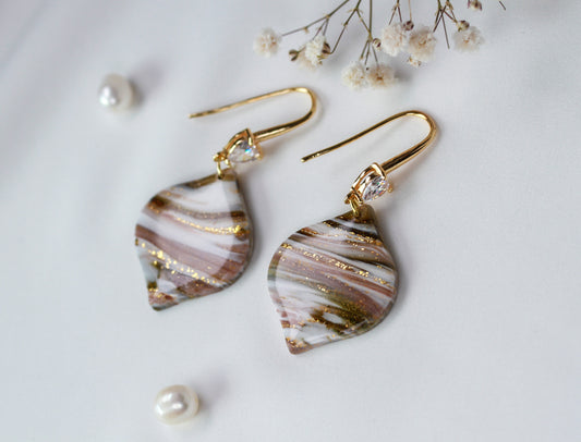 Ivory Mocha Bloom – Ohrringe
