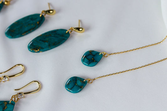 Viridia Turquoise Gold – Ohrringe