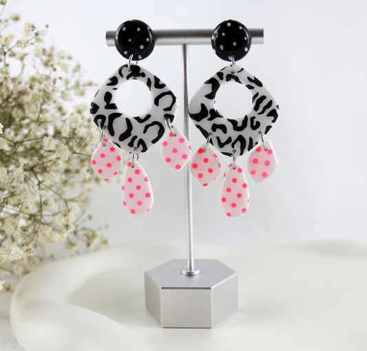 Leo Point – Handgefertigte Polymer Clay Statement Ohrringe