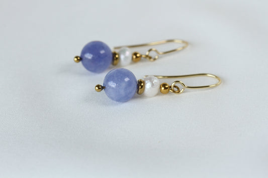 Violet Pearl – Lilafarbene Ohrhänger mit Süßwasserperlen