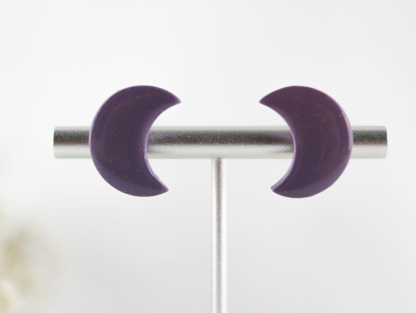 Moon Polymer Clay Ohrstecker, Celestial Ohrringe