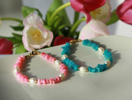 Rose Blue Pearl – Armband