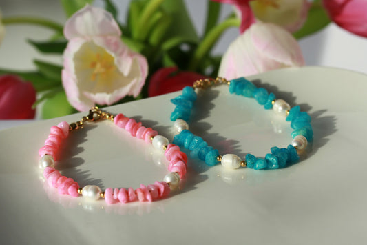 Rose Blue Pearl – Armband