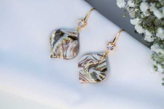 Ivory Mocha Bloom – Ohrringe