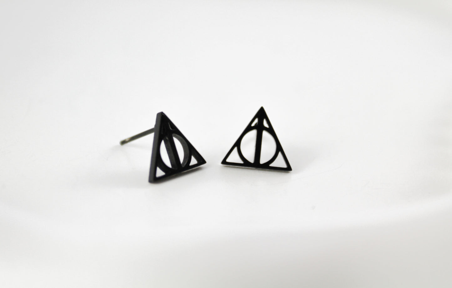 Geometric Triangle Stud Earrings Unisex