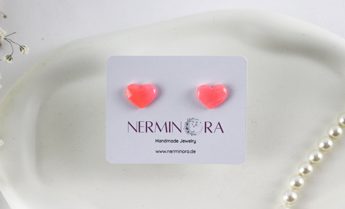 Neon Flamingo Polymer Clay Ohrringe und Ohrstecker