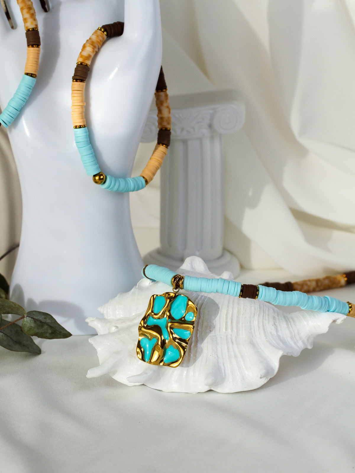 Dione Coast – Katsuki-Schmuck in Türkis, Sand und Braun