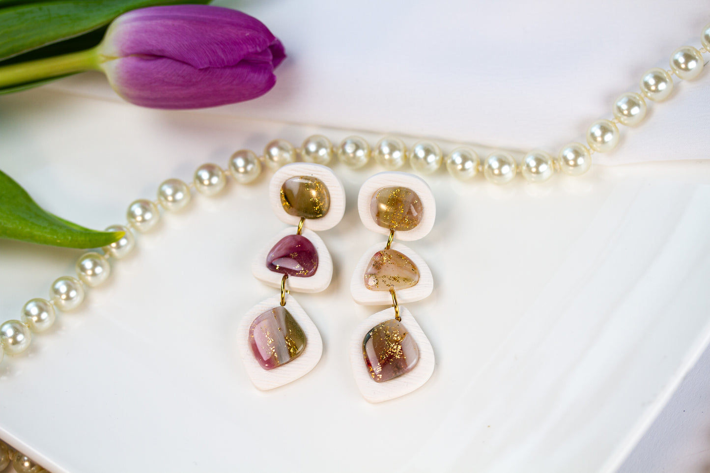 Statement Ohrringe – Geometrisch – Berry Olive Collection