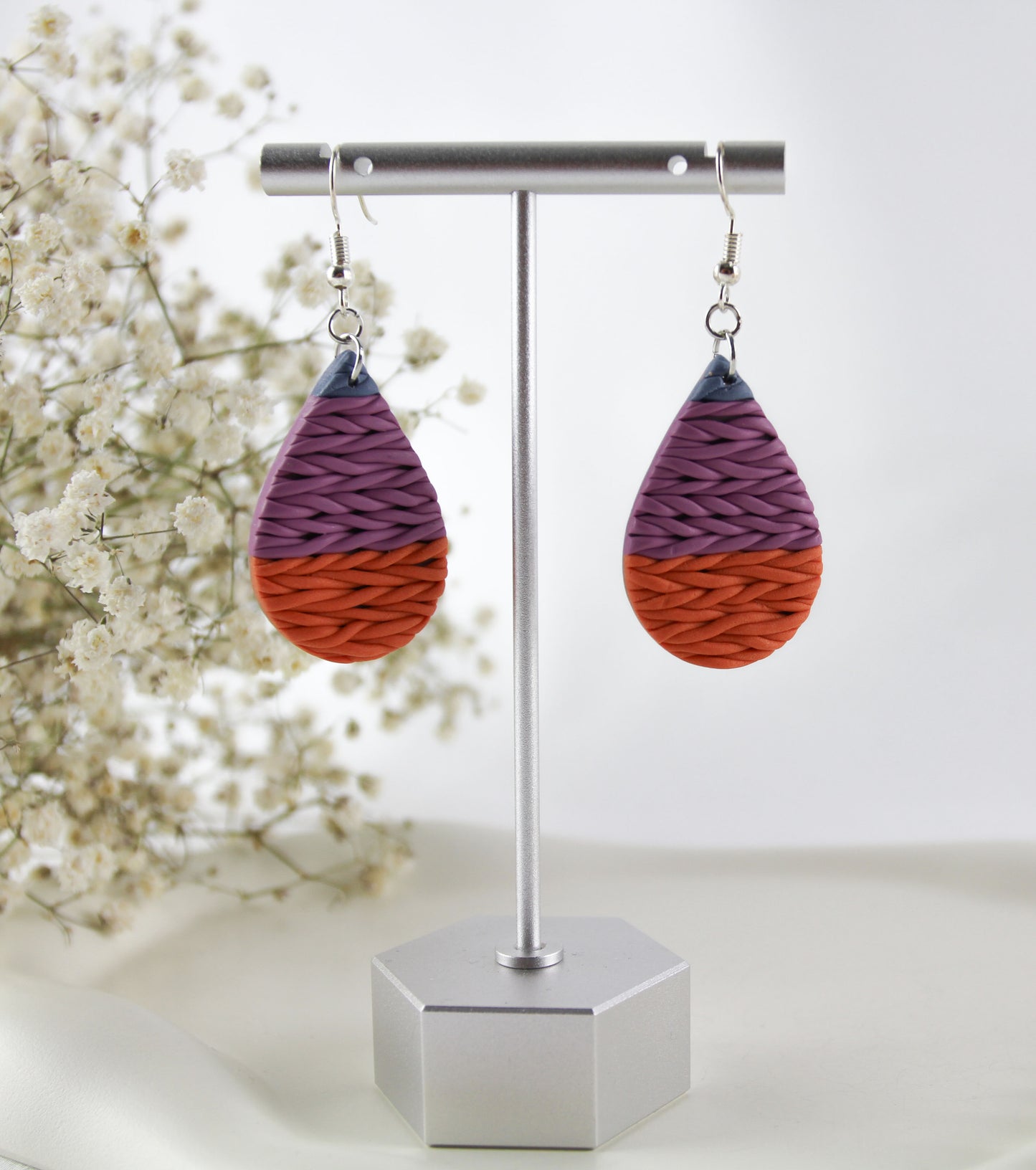 Geflochtene Polymer Clay Ohrringe