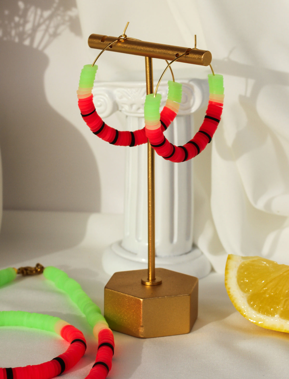 Neon Melon – Katsuki-Schmuck in Neonpink und Limettengrün
