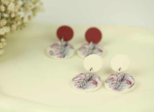 Florale Hängeohrringe – Kollektion Morning Petals | Polymer Clay