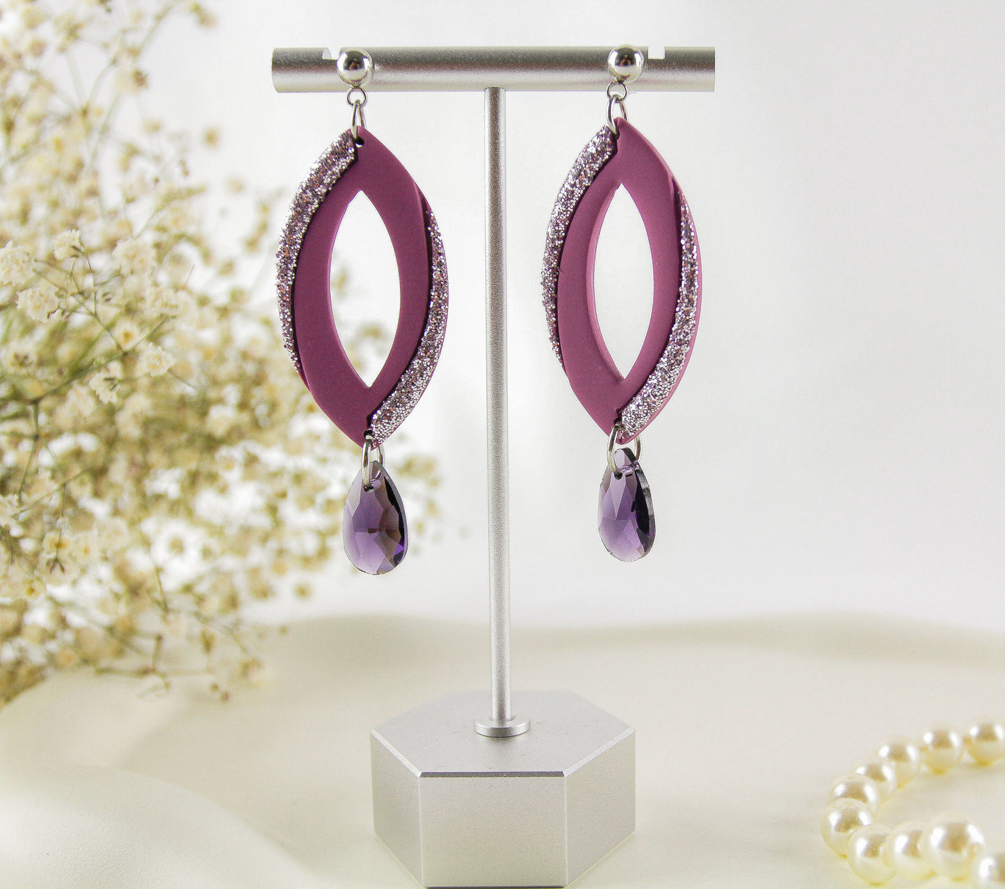 Crystal Veil Lilac – Ohrringe