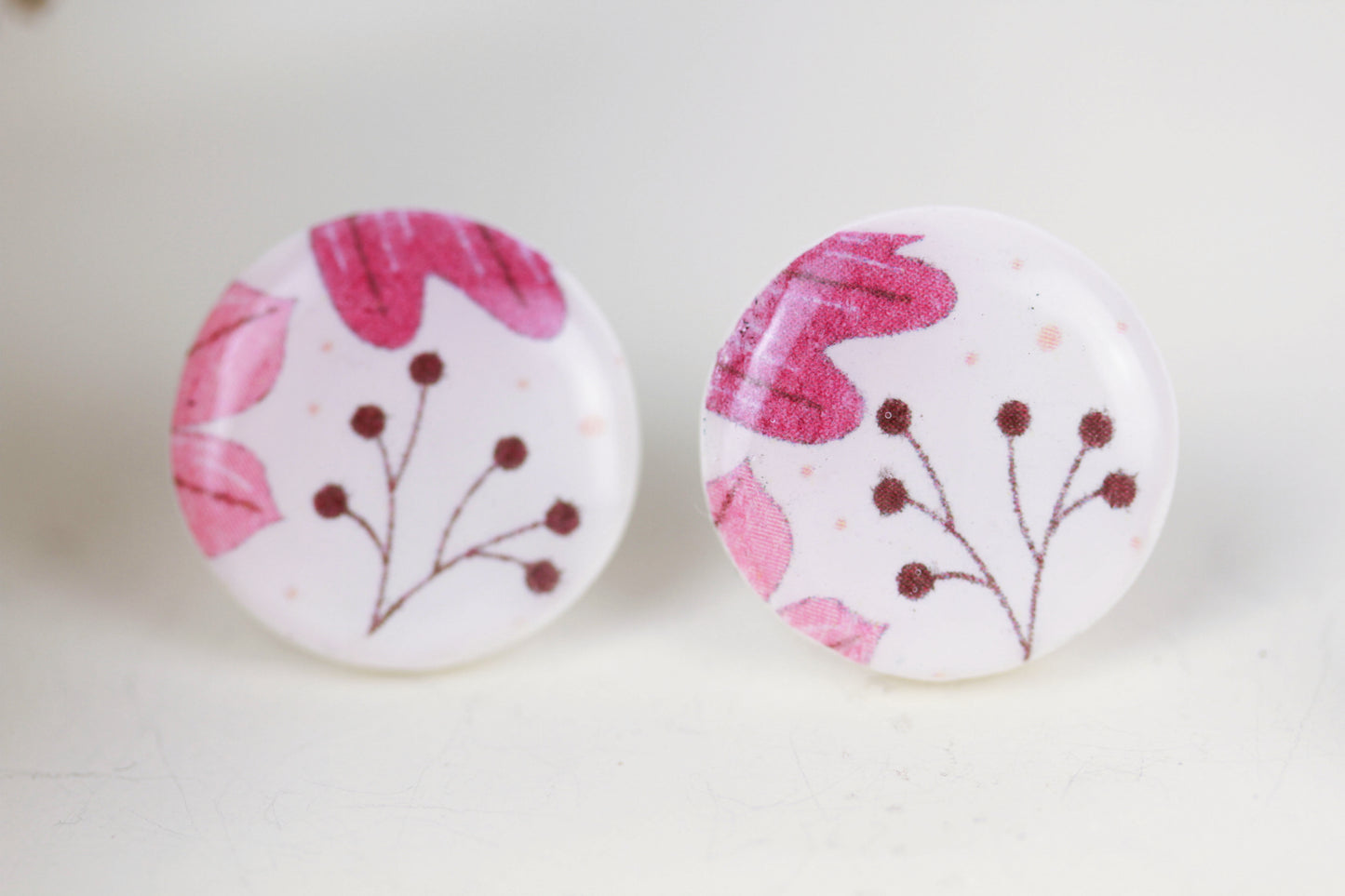 Herbstliche Ohrstecker – Handgefertigte Polymer Clay Studs