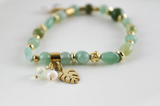 Aventurin Naturstein Armband – Handgefertigtes Perlenarmband