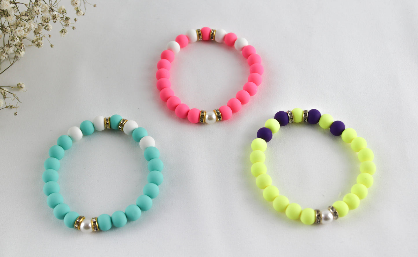 Turquoise White Pearl Bracelet