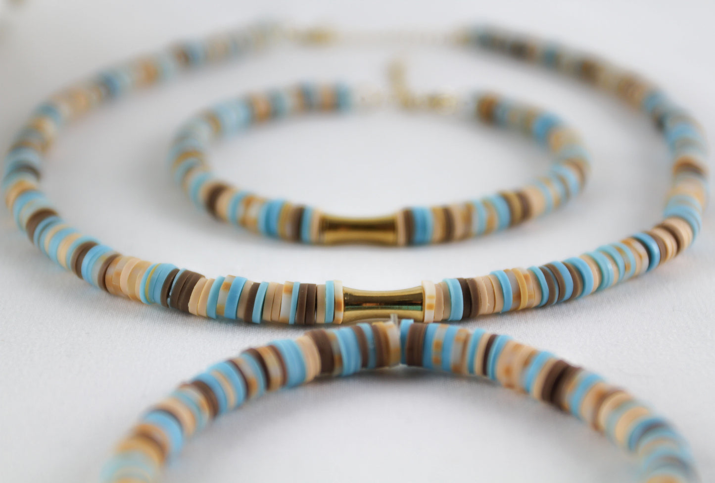 Oriental Katsuki Heishi Beaded Bracelet Necklace