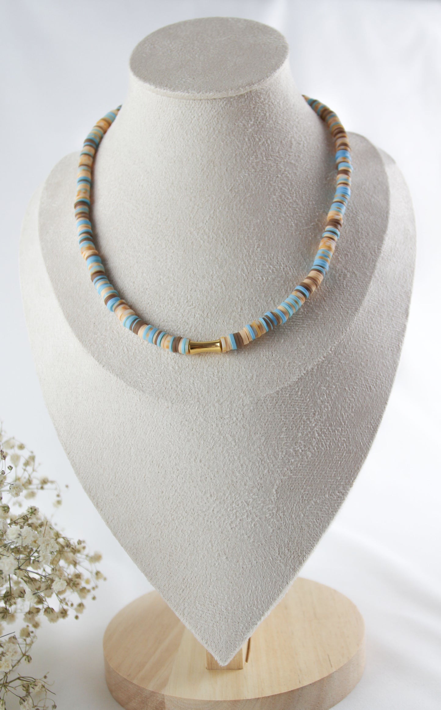 Oriental Katsuki Heishi Beaded Bracelet Necklace