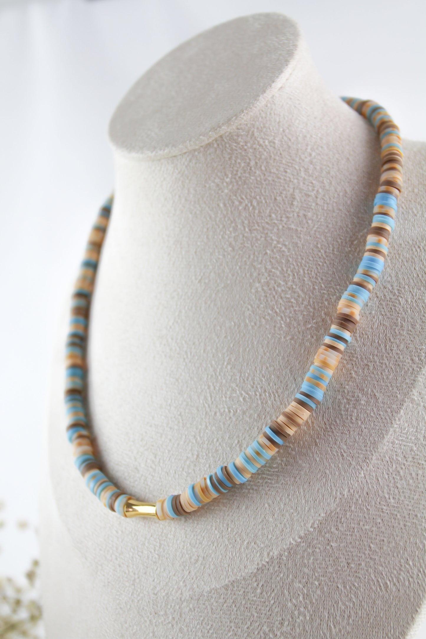 Oriental Katsuki Heishi Beaded Bracelet Necklace