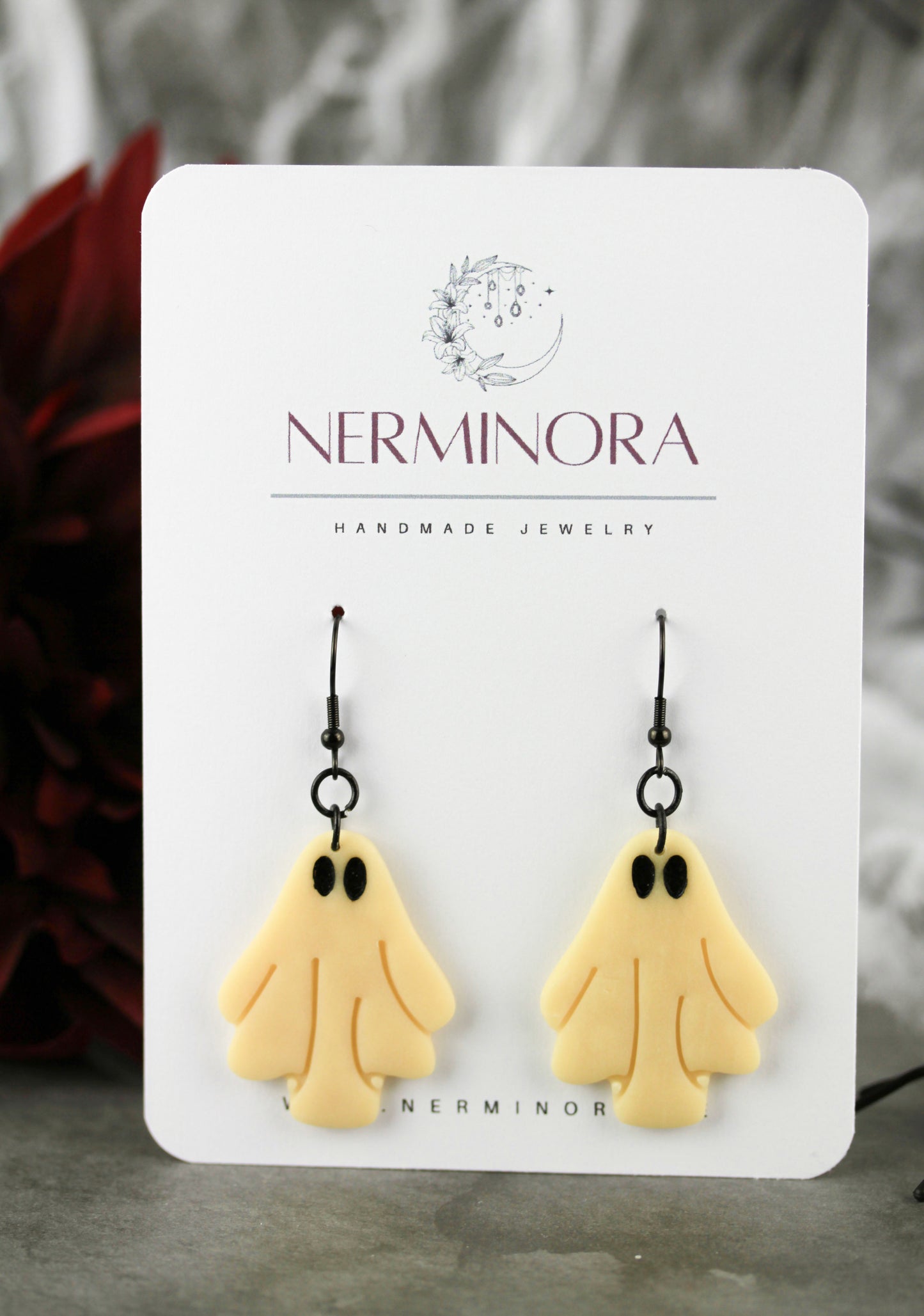 Glow-in-the-Dark Geister Ohrringe – Handgefertigte Ohrringe | Halloween Edition