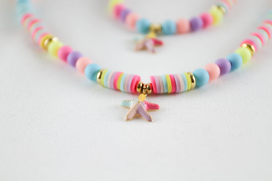 Bunter Seestern Katsuki Schmuckset – Armband & Halskette | Handmade Sommerdesign