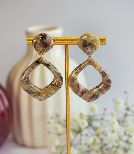 Ivory Mocha Frame – Ohrringe
