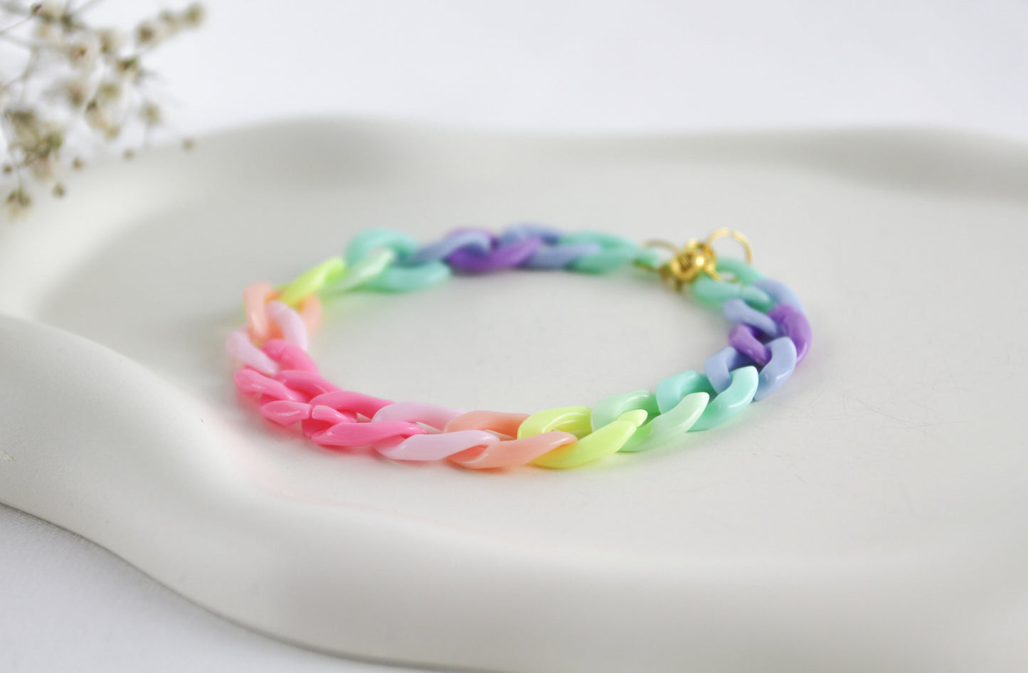 Regenbogen Gliederkette Armband - Halskette