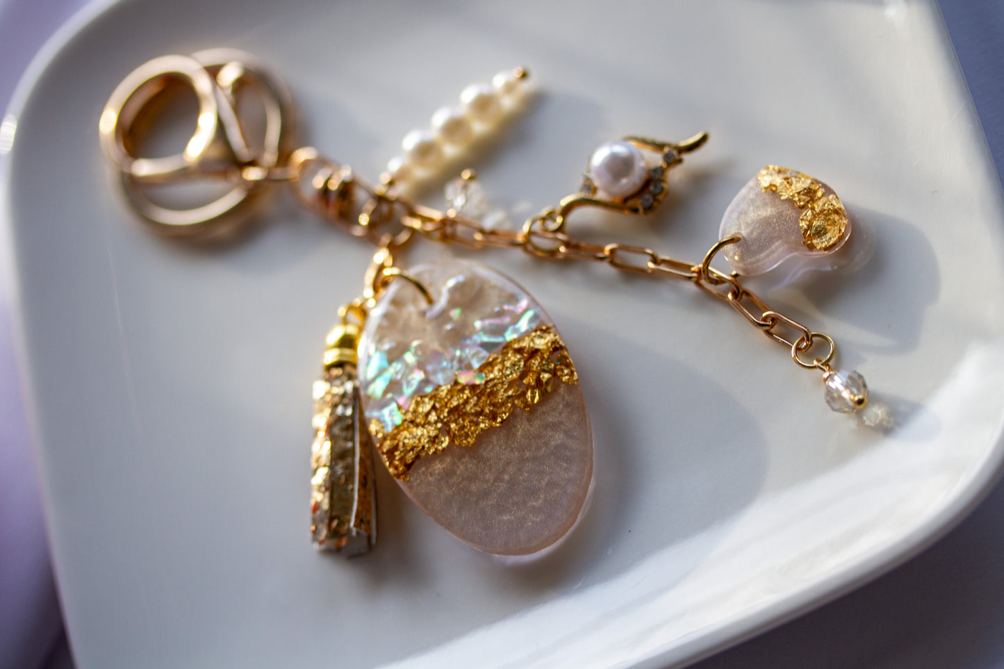 Schlüsselanhänger – Champagne Gold – Nude Charm